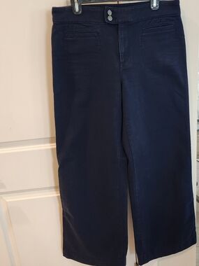 LOFT Wide-Leg Jeans in Slate Blue-Gray
